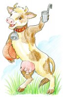Le lait de la vache / Dessin au crayon - 20.-FrS