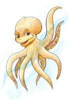 Pieuvre / Dessin au crayon - 20 FrS