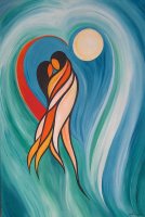 Les Amoureux / 40 x 60 cm - Acrylique sur toile, 1000.- SFr