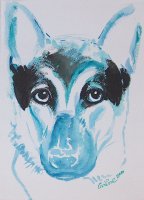 AnsaBleu / Acrylique sur toile, 18x24cm, vendu