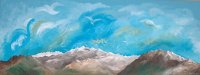 Les 4 éléments / Acrylique sur toile, les 2 toiles de 30x80 cm, 1600.- SFr