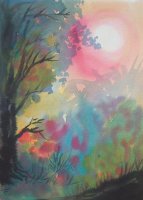 Fleuries / Encres sur papier 24x30 cm, vendu