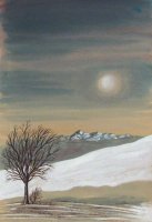 Hiver / Encres et Acrylique sur papier, 30x40 cm, vendu