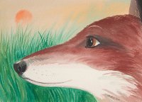 Renard / Aquarelle sur papier grain, 28x20 cm, 250.- SFr